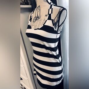 Lululemon Black and White Striped Women's Tank